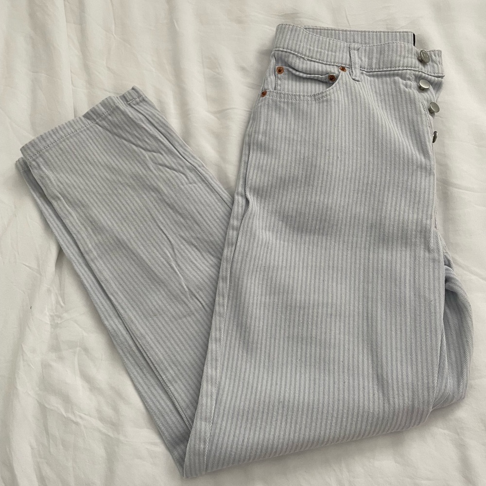 Light blue striped jeans